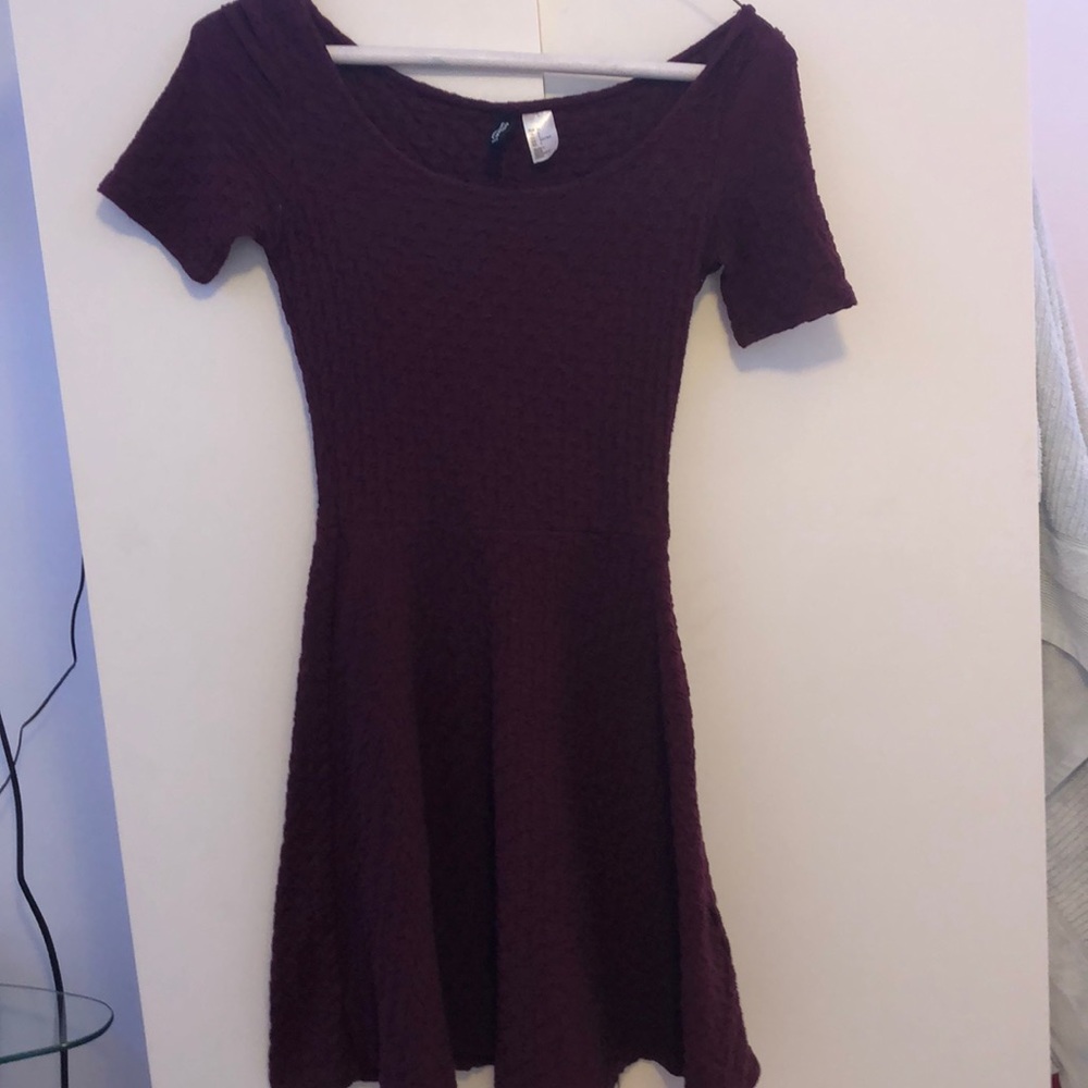 Maroon skater dress